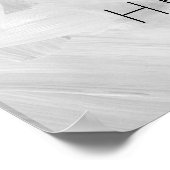 ハローホラボンジュールモダンタイポグラフィブラックグレー ポスター (角)