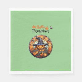 ハローホラーヘローエンパンプキン スタンダードランチョンナプキン