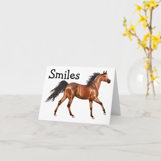 ハローホースエクエストリアンウエ考えるスタンズオブユー カード (黄色い花)