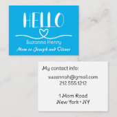 ハローボーイママ連絡カードママ通話カード コーリングカード (正面/裏面)