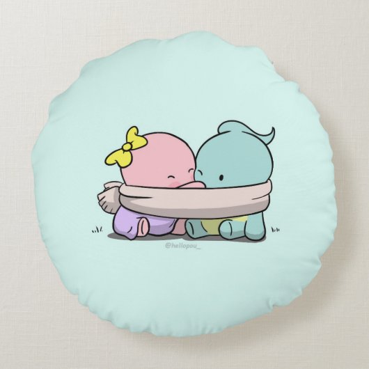 ハローポウ枕 ラウンドクッション (裏面)