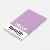 ハローマイネームはトレンディータイポグラフィモノグラムカスタム ポストイット (アングル)