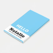 ハローマイネームはトレンディータイポグラフィモノグラムカスタム ポストイット (アングル)