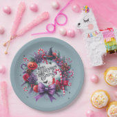 ハローマスリースメリー怖いクリスマスハロウィーン ペーパープレート (パーティー)