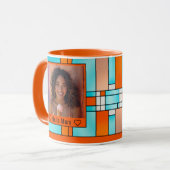 ハローママおばあちゃんカラフルステンドグラス写真マグカップ マグカップ (正面左)