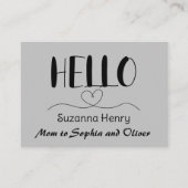 ハローママ連絡カードママ通話カード コーリングカード (正面)