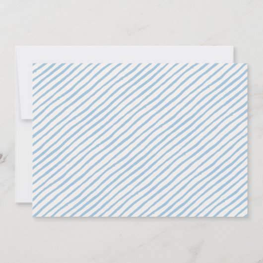 ハローミスターブルーボウタイフォトボーイ誕生 案内状 (裏面)