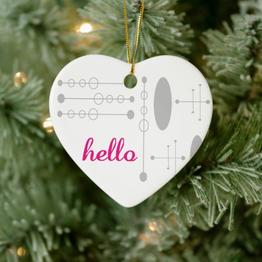 ハローミッドセンチュリーモダンMCMニューホームキープサケ セラミックオーナメント (ツリー)