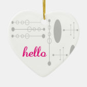 ハローミッドセンチュリーモダンMCMニューホームキープサケ セラミックオーナメント (正面)