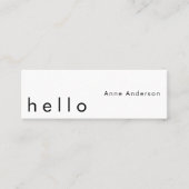ハローミニマルシンプルリストカスタムプロフェッショナル スキニー名刺 (正面)
