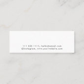 ハローミニマルシンプルリストカスタムプロフェッショナル スキニー名刺 (裏面)