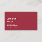 ハローモダンサングラスプレーンレッド 名刺 (裏面)