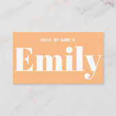 ハローモダンタイプミニマルツートーンビジネスカード 名刺 (正面)