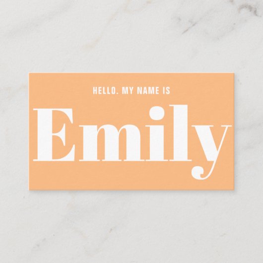 ハローモダンタイプミニマルツートーンビジネスカード 名刺 (正面)