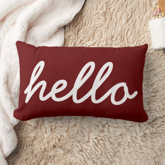 ハローモダンタイポグラフィ腰枕 ランバークッション (ブランケット)