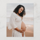 ハローモダンフォトバジェット赤ちゃんシャワー招待状 (裏面)