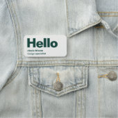 ハローモダンフォレミニマルストグリーンスタイリッシュトレンディー 名札 (インサイチュ)