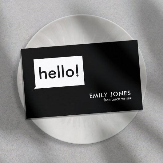 ハローモダンブラックとホワイト 名刺