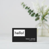 ハローモダンブラックとホワイト 名刺 (スタンド正面)