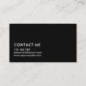 ハローモダンブラックとホワイト 名刺 (裏面)