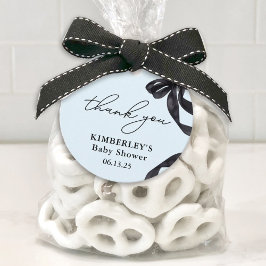 ハローモダンベビーウォーターカラーブラックボウベイビーシャワー フェイバータグ