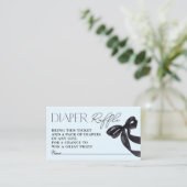 ハローモダンベビーブラックボーシャワーおむつラッフル エンクロージャーカード (スタンド正面)