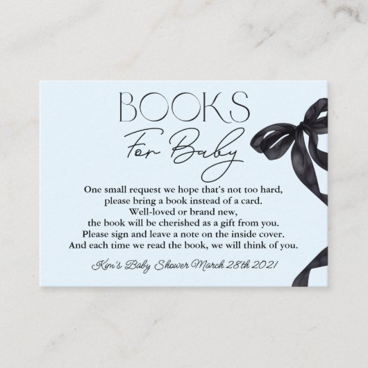 ハローモダンベビーブラックボーブーブックベビースモール エンクロージャーカード (正面)