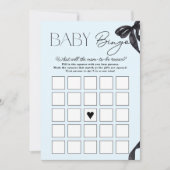 ハローモダンベビーボウベイビーシャワーベビービンゴカード 招待状 (正面)