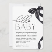 ハローモダンベビーボウベイビーシャワー招待状 招待状 (正面)