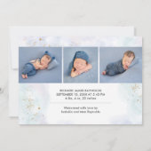 ハローモダンワールド男の赤ちゃん誕生のお知らせ 案内状 (裏面)