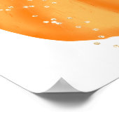 ハローモダン秋フローラカボチャタイポグラフィ ポスター (角)