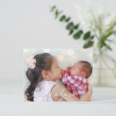 ハローラブセカンドベビー誕生のお知らせ ポストカード (スタンド正面)