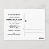 ハローラブセカンドベビー誕生のお知らせ ポストカード (裏面)