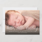 ハローリトルシンプルダーリング誕生 案内状 (正面)