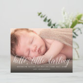 ハローリトルシンプルダーリング誕生 案内状 (スタンド正面)