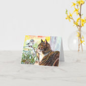 ハローリトルバード カード (黄色い花)