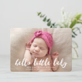 ハローリトルレディ |写真の誕生のお知らせ 案内状 (スタンド正面)