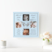 ハローリトルワンベビー4フォトスクエアウォールクロック スクエア壁時計 (ホーム)