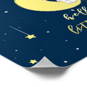 ハローリトルワン – かわいいバニーオンザムーン子供部屋 ポスター (角)