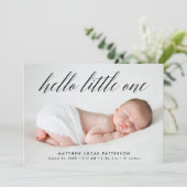 ハローリトルワン |写真の誕生のお知らせ 案内状 (スタンド正面)