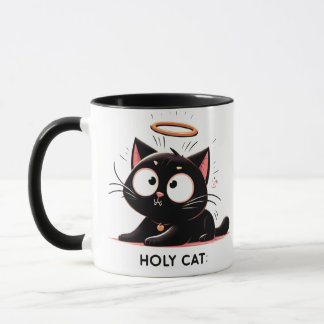 ハローリラックスキュイーな黒猫おもしろい マグカップ