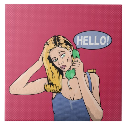 ハローレトロ電話 タイル (正面)