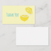 ハローレモンイエローモダンフルーツ ノートカード (正面/裏面)