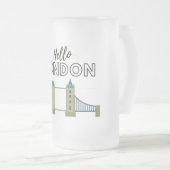 ハローロンドンフロステッドグラスビアマグ フロストグラスビールジョッキ (正面右)