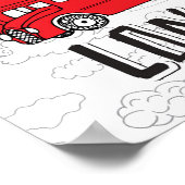 ハローロンドン |傘で手書きのサイン ポスター (角)