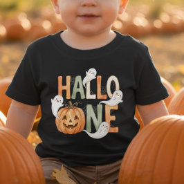 ハローワン 1歳の誕生日 赤ちゃん カボチャとお化け ベビーTシャツ