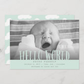 ハローワールドクラウドミント 案内状 (正面/裏面)