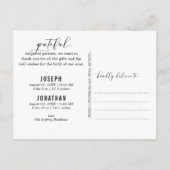 ハローワールドツインズフォト誕生 案内ポストカード (裏面)