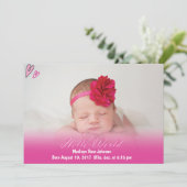 ハローワールドベビーガール誕生のお知らせ 案内状 (スタンド正面)