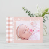 ハローワールドベビーガール誕生のお知らせ 案内状 (スタンド正面)